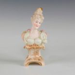 GERMAN OR FRENCH NEOCLASSICAL PORCELAIN BUST FIGURINE