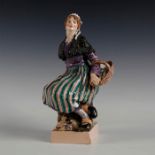 DULWICH POTTERY ART DECO FIGURINE, FISH SELLER