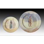 ROYAL DOULTON SERIES WARE SET OF 2 SHAKESPEARE PLATES