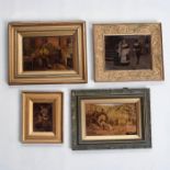 GROUP OF 4 FRAMED ANTIQUE CRYSTOLEUM PRINTS