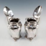 PAIR OF ORFEVRERIE GALLIA SILVER PLATE WATER PITCHERS