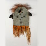 NATIVE AMERICAN NAVAJO MEDICINE CEREMONIAL LEATHER MASK