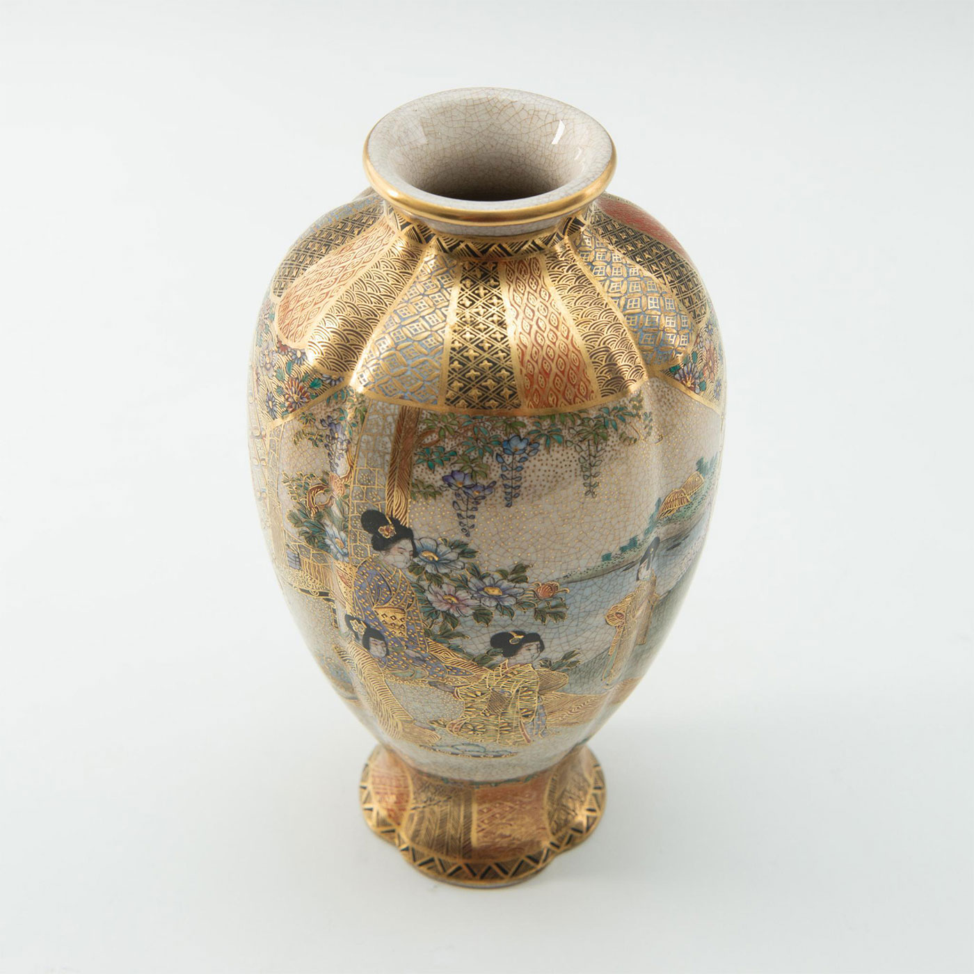 JAPANESE/CHINESE GILT VASE - Image 7 of 8