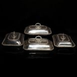 LOT OF 4 STERLING SILVER ROYAL WEDDING GIFT ENTREES