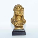 SOLID BRONZE FIRST NATION BUST OF CHIEFTAIN