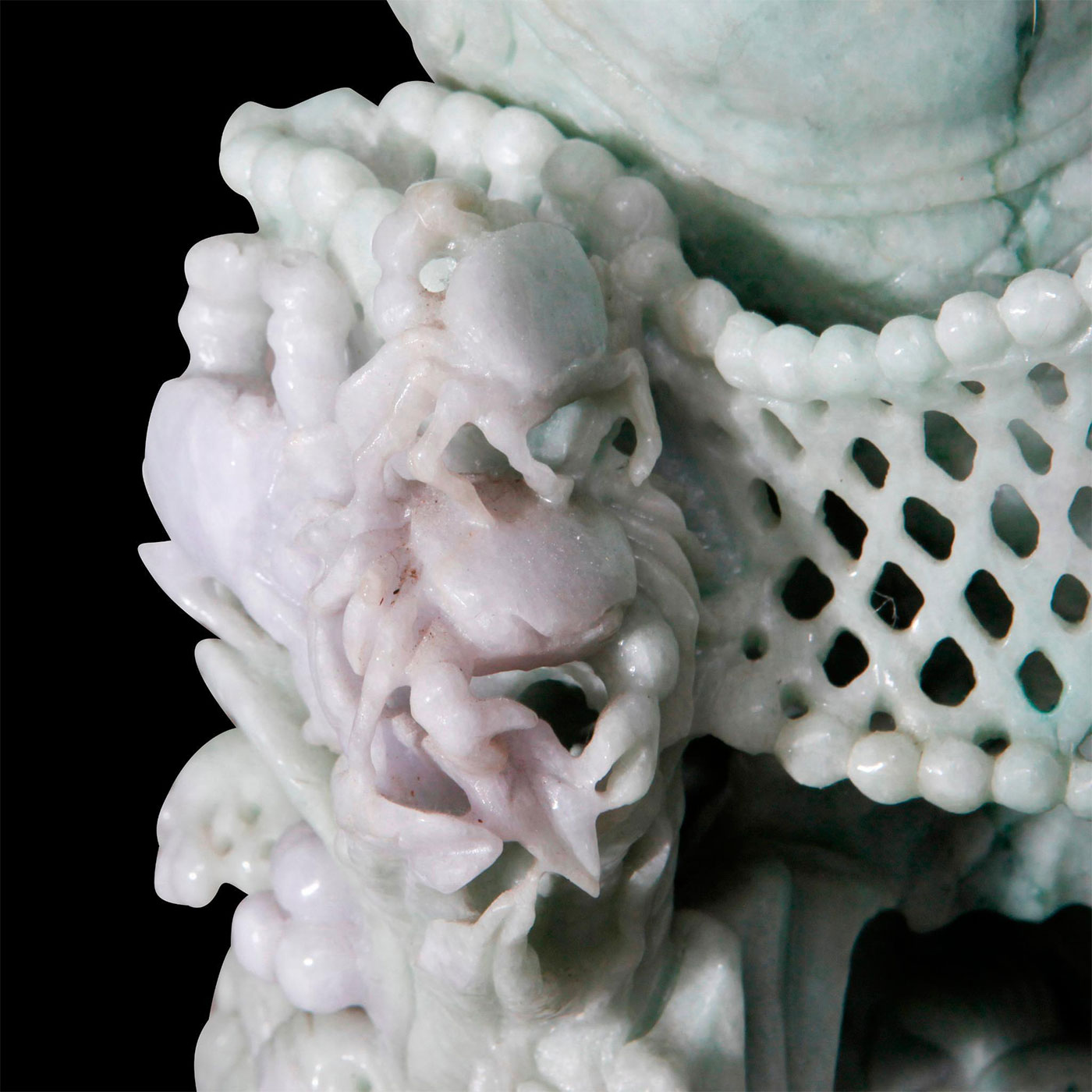 CHINESE CARVED JADE MONUMENTAL FIGURAL GROUP, CARP FISH AND IMMORTALS - Image 10 of 10
