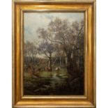 BARBIZON LANDSCAPE OIL PAINTING BY A.KAUFMANN