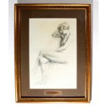 RESTING LADY PENCIL DRAWING BY PAUL CORNOYER