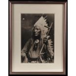 NATIVE AMERICAN CHIEF VINTAGE PHOTOGRAPH