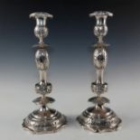 MATCHED PAIR OF ORNATE STERLING SILVER CANDLE STICKS