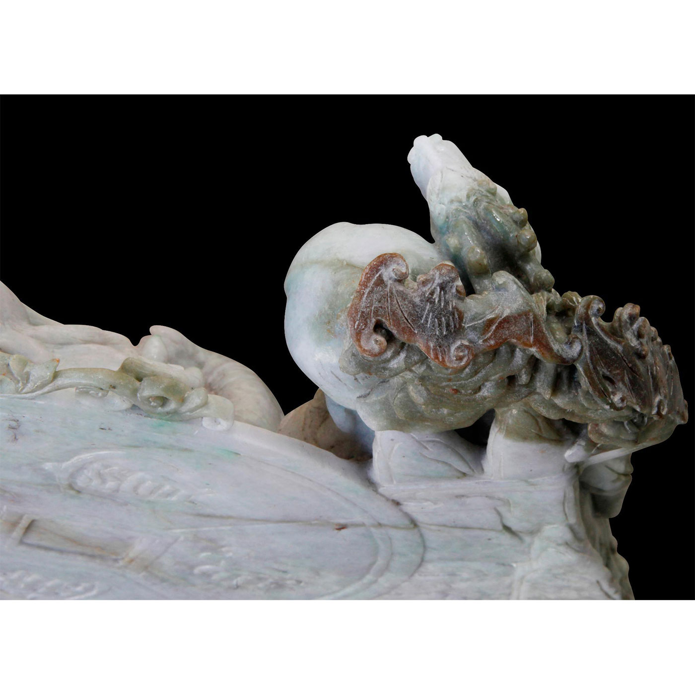 CHINESE CARVED JADE MONUMENTAL FIGURAL GROUP, 3 IMMORTALS OF GOOD LIFE - Image 21 of 21
