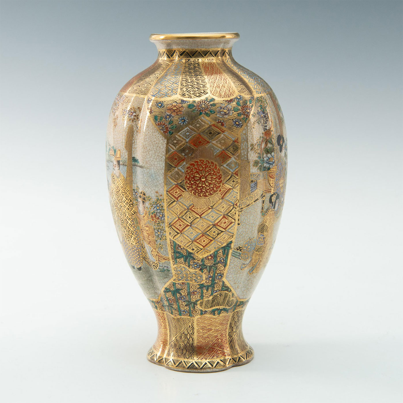 JAPANESE/CHINESE GILT VASE - Image 6 of 8