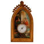 RARE 18TH C. RELIGIOUS PAINTED SCENE BAROMETER