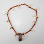 NATIVE AMERICAN BUFFALO TOOTH NECKLACE