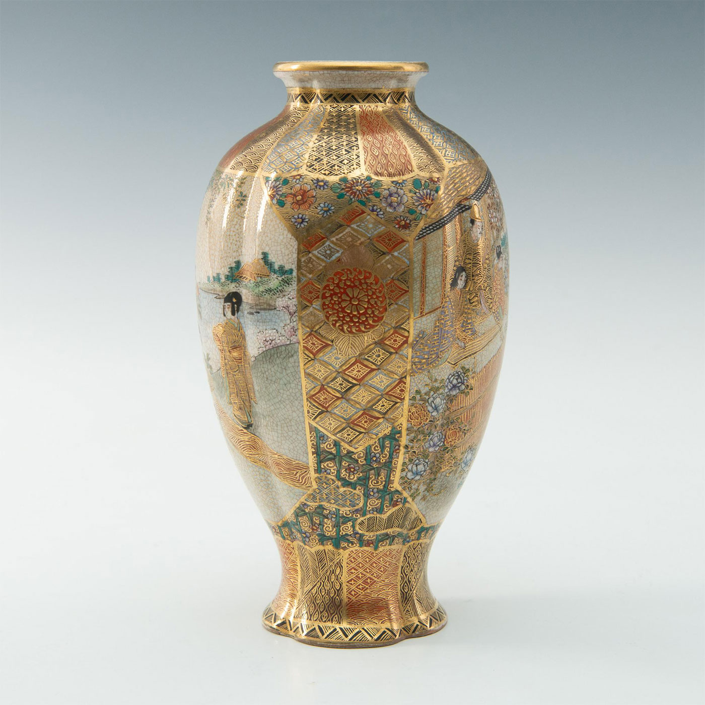 JAPANESE/CHINESE GILT VASE - Image 3 of 8