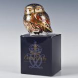 ROYAL CROWN DERBY BIRD FIGURINE, LITTLE OWL