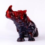 ROYAL DOULTON FLAMBE, RHINOCEROS SCULPTURE