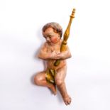 19TH CENTURY WOODEN PUTTI NEOCLASSICAL BOY