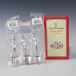 ROYAL DOULTON BUNNYKINS 3 PIECE SILVERPLATE BABY UTENSIL SET