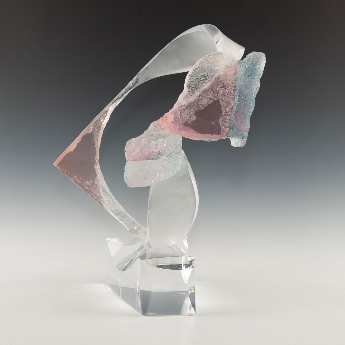 CONTEMPORARY ACRYLIC ABSTRACT SCULPTURE - Image 4 of 8