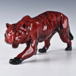 ROYAL DOULTON FLAMBE, STALKING TIGER ANIMAL FIGURINE HN2646