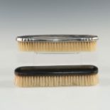 PAIR OF VINTAGE CLOTHES BRUSHES; WOOD; 800 SILVER GERMAN