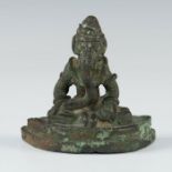 19TH CENTURY SMALL BRONZE FIGURE OF GANESHA