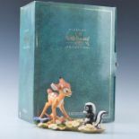 DISNEY CLASSICS FIGURINE BAMBI AND FLOWER GROUP CERAMIC