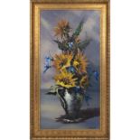 IMPRESSIONIST FLOWER VASE OIL PAINTING