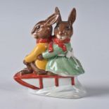 ROYAL DOULTON BUNNYKINS FIGURINE BILLIE AND BUNTIE DB81