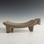 PRE-COLUMBIAN JAGUAR EFFIGY CEREMONIAL STONE METATE