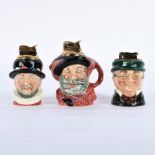 SET OF 3 ROYAL DOULTON CHARACTER JUG LIGHTERS