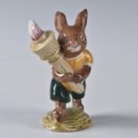 ROYAL DOULTON BUNNYKINS FIGURINE OLYMPIC GREEN GOLD DB28B