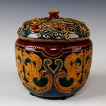 DOULTON LAMBETH LIDDED JAR FLOWER FROG BY MARK MARSHALL