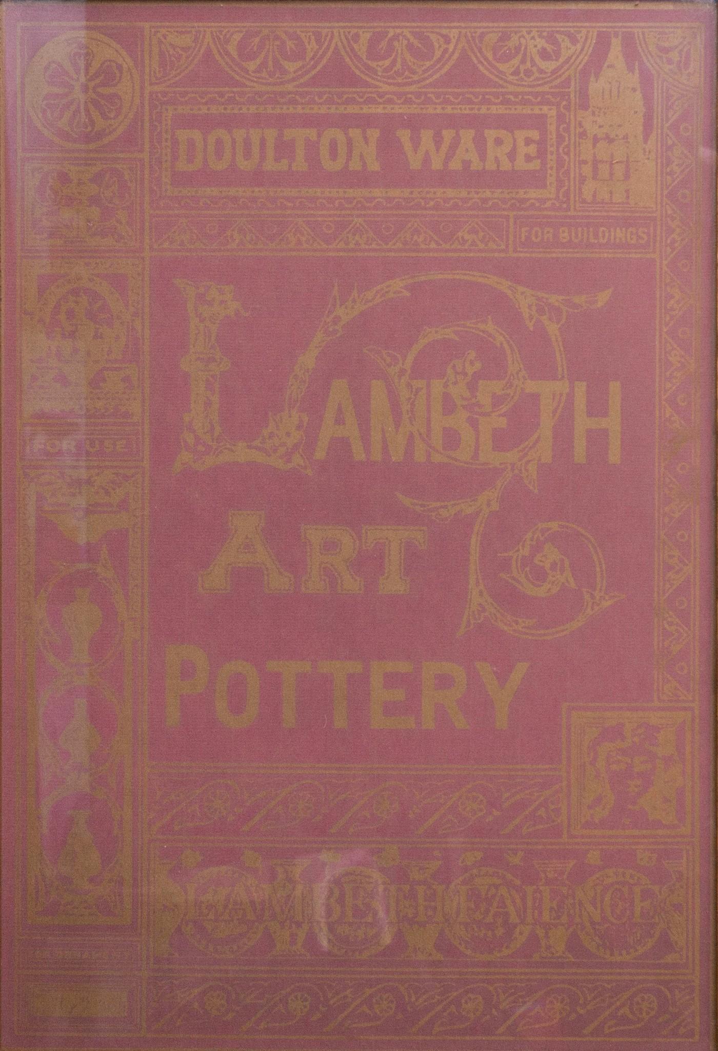 DOULTON WARE LAMBETH ART POTTERY POSTER - Image 2 of 2