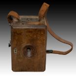 19TH CENTURY RAILROAD LINEMAN WOODEN CRANK PHONE