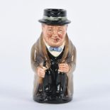 ROYAL DOULTON SMALL TOBY JUG, WINSTON CHURCHILL D6172