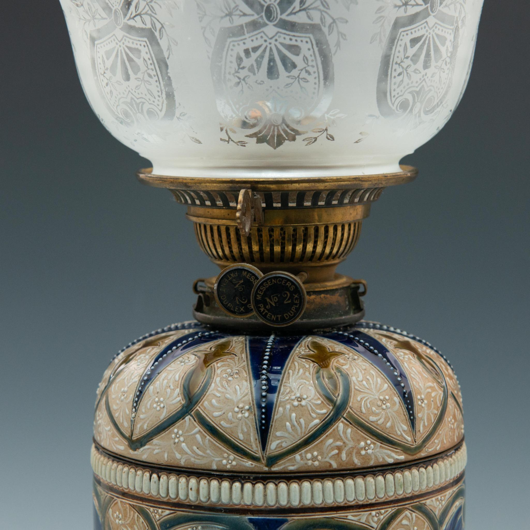 DOULTON LAMBETH STONEWARE LAMP - Image 2 of 10