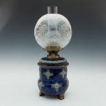 ROYAL DOULTON STONEWARE OIL LAMP