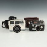 GROUP OF 2 1960s RANGEFINDER CAMERAS IN LEATHER CASES