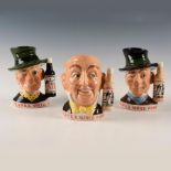 GROUP OF 3 JOHN HUMPHREYS POTTERY ADVERTISING WHISKEY CHARACTER JUGS