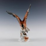 GRAEFENTHOL ANIMAL FIGURINE, EAGLE CHASING RABBIT