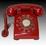 WESTERN ELECTRIC TYPE 500 RED DESK SET TELEPHONE