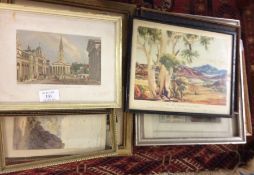 A large collection of framed and glazed pictures.