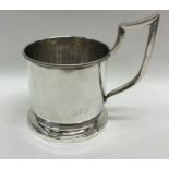 A Russian silver spirit cup with rope twist decora