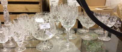 A set of cut glass.