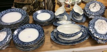 An ironstone pottery dinner service.