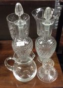 A good pair of glass decanters, vases, etc.