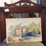 An attractive watercolour in rosewood frame.
