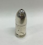 An unusual silver salt in the form of a bullet wit
